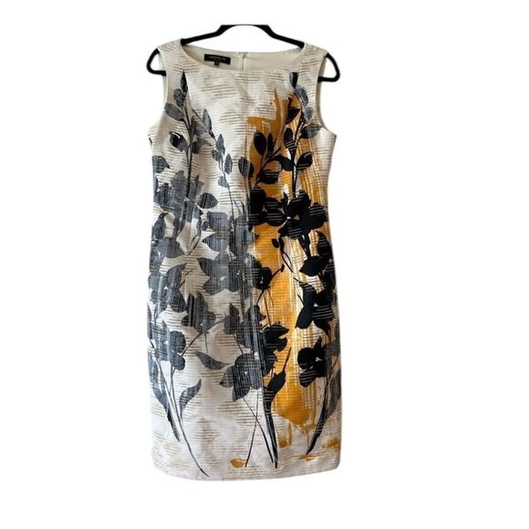 ✨LAFAYETTE 148 NEW YORK 'FAITH' PRINT SLEEVELESS SHEATH SZ 4 DRESS✨ - Picture 6 of 9